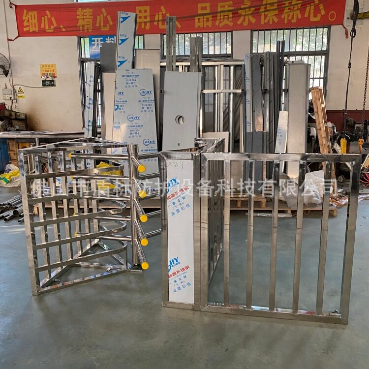 景区出入口单人转动人行通道闸 出口不锈钢回转栏杆 厂家成品发货
