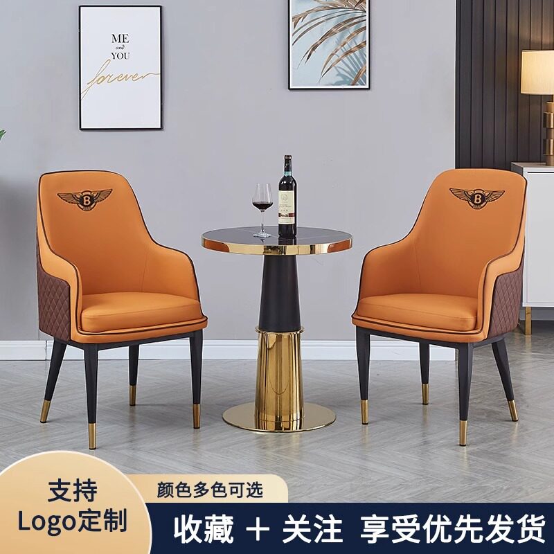 软包餐椅批发酒店售楼处休息区接待洽谈椅家用现代简约舒适靠背椅