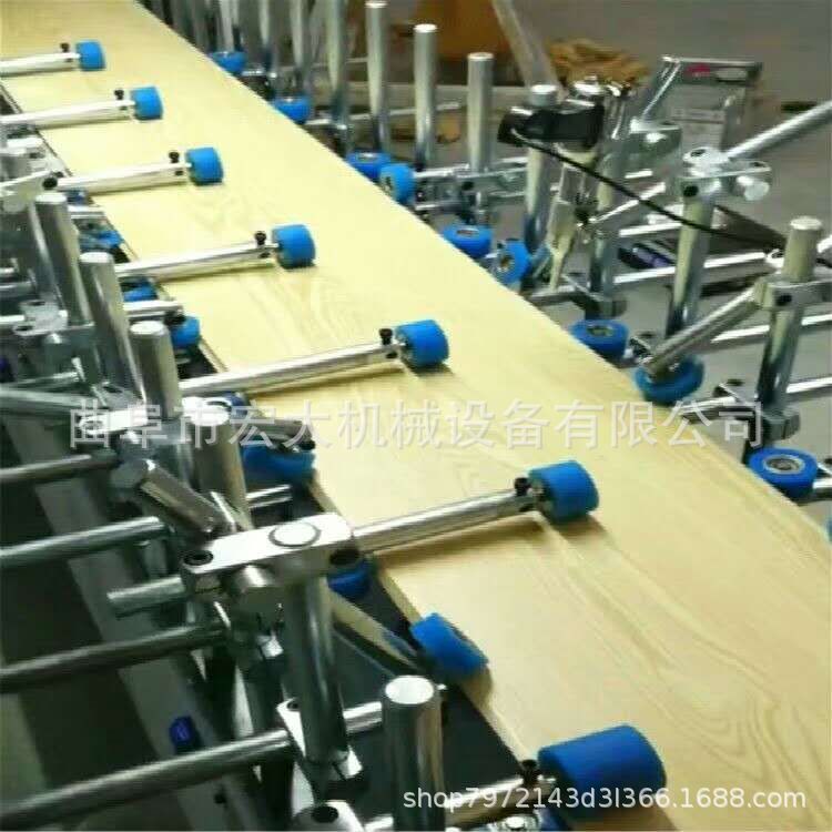 400无烘道滚胶墙板包覆机阳角线覆膜机数显涂胶木塑板移门包覆机