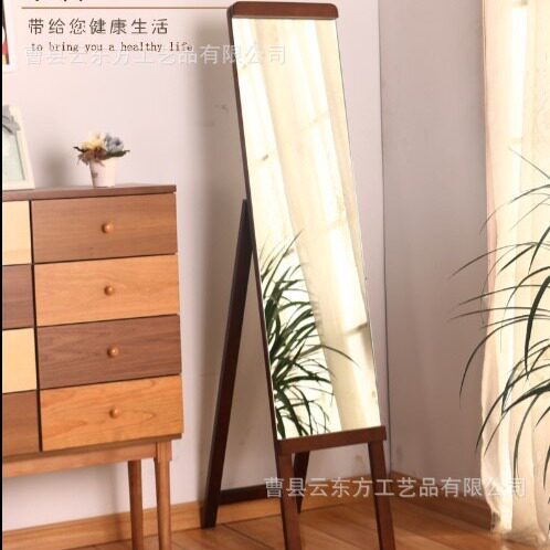 活动实木全身镜落地镜家用女生卧室镜客厅壁挂穿衣镜网红试衣镜子