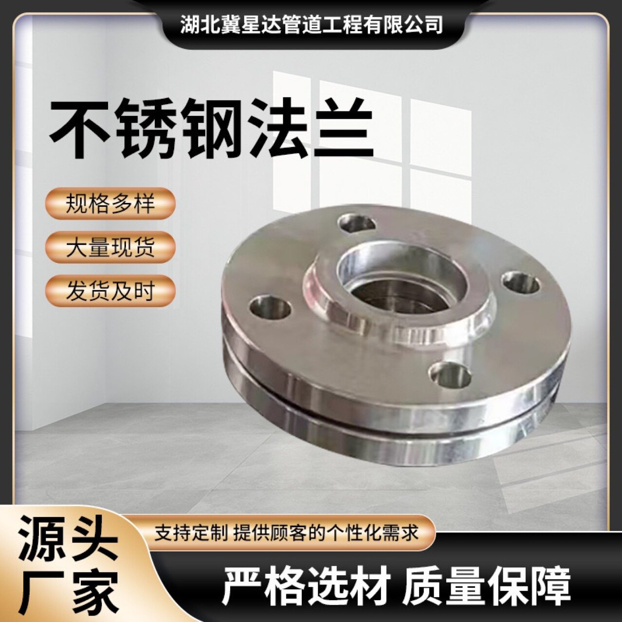 304不锈钢平焊法兰DN5010片
