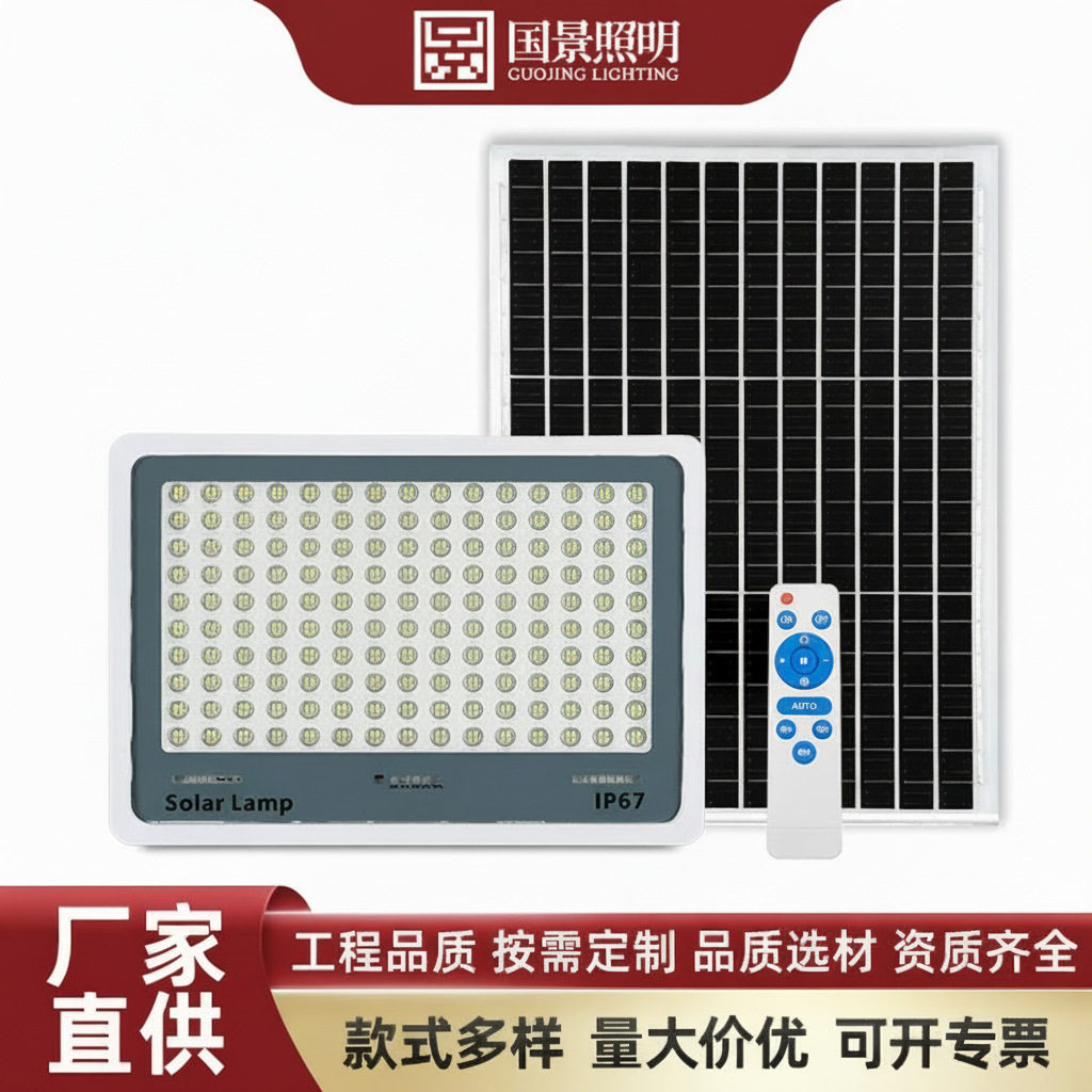 定制太阳能防水感应户外投光灯