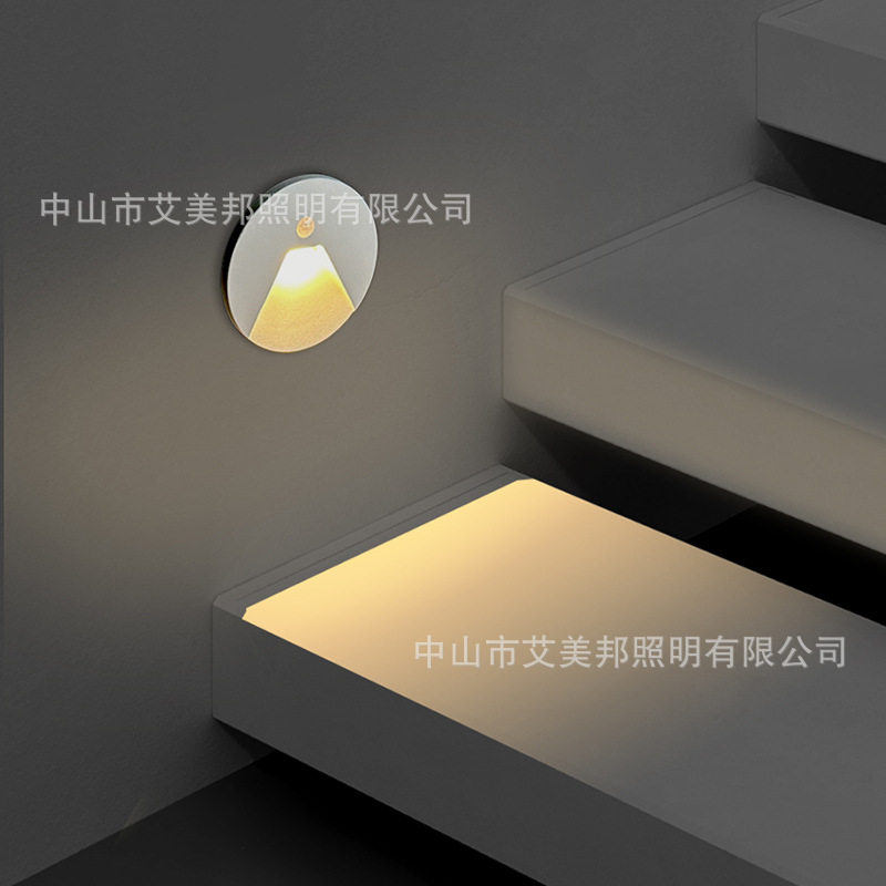 圆形自动人体感应防水地脚灯