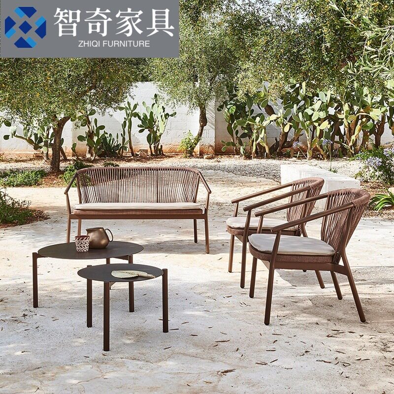 户外藤编防水防晒桌椅