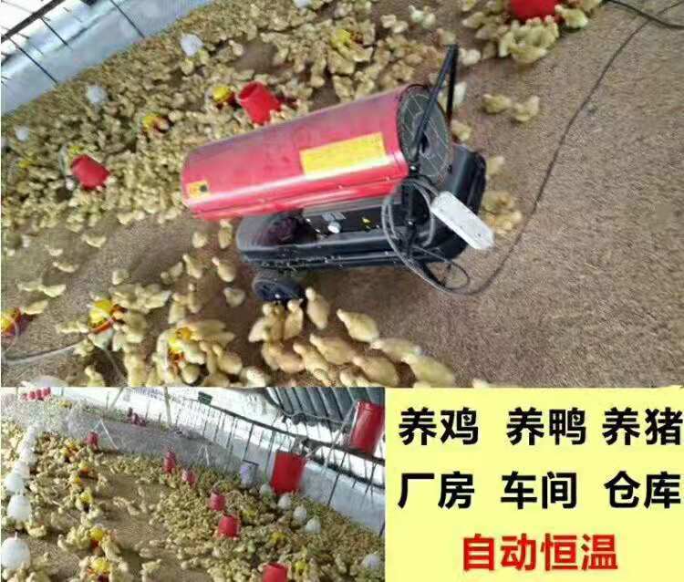 山西大同新型养殖取暖热风机 烘干用燃油暖风机动物养殖用热风机