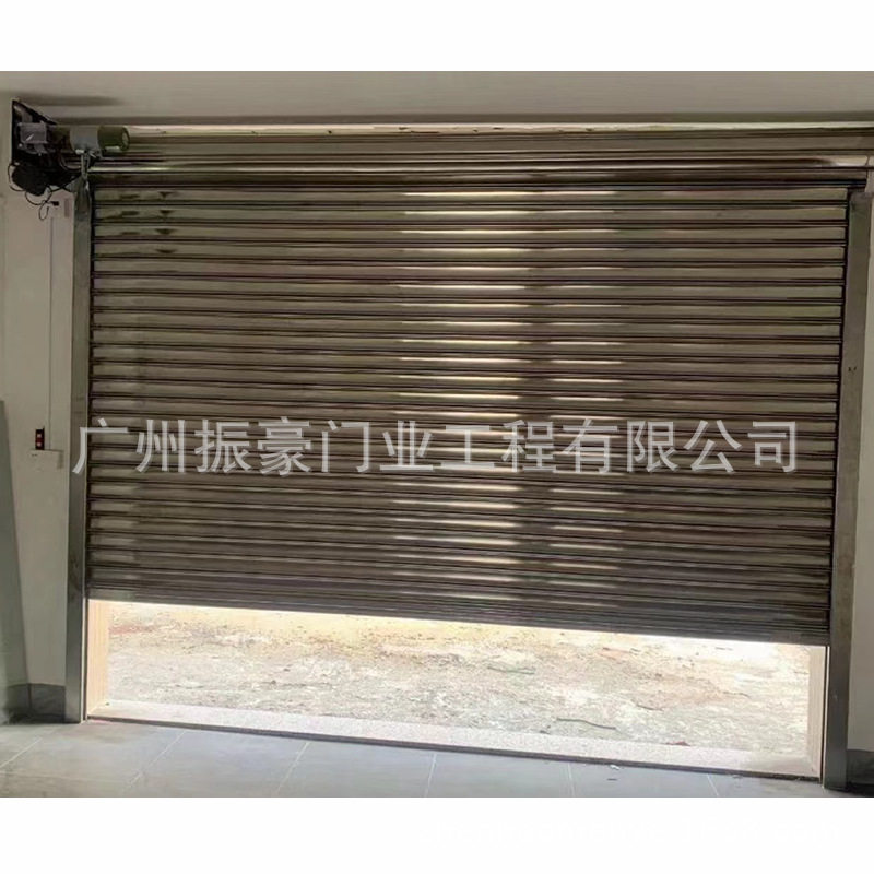 玫瑰金304电动防盗保温卷闸门