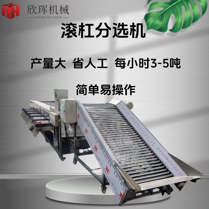 果蔬滚杠式分选机土豆圣女果红薯李子分级机橘子胡萝卜选果机厂家