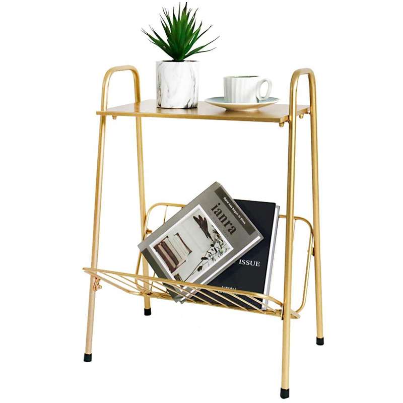 铁艺茶几桌 客厅 家用小茶几 沙发边几 两层置物架 杂志架 咖啡桌