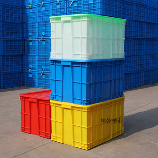 420 350箱630 360蓝色配送箱 熟料加厚周转箱575 塑料仪表箱