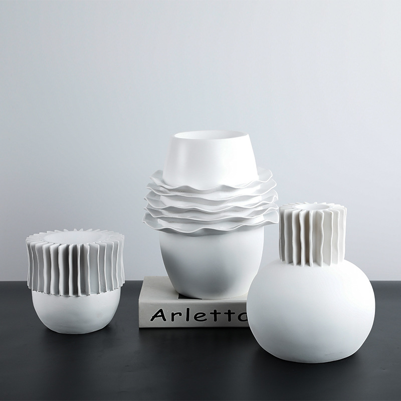 极简现代创意花瓶花器艺术摆件家居样板房间展厅玄关桌面软装饰品