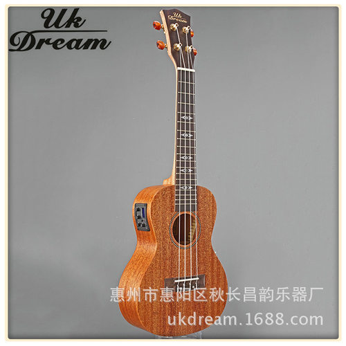 长期供应电箱款小四弦木吉他 23寸夏威夷小吉他 乌克丽丽小吉他