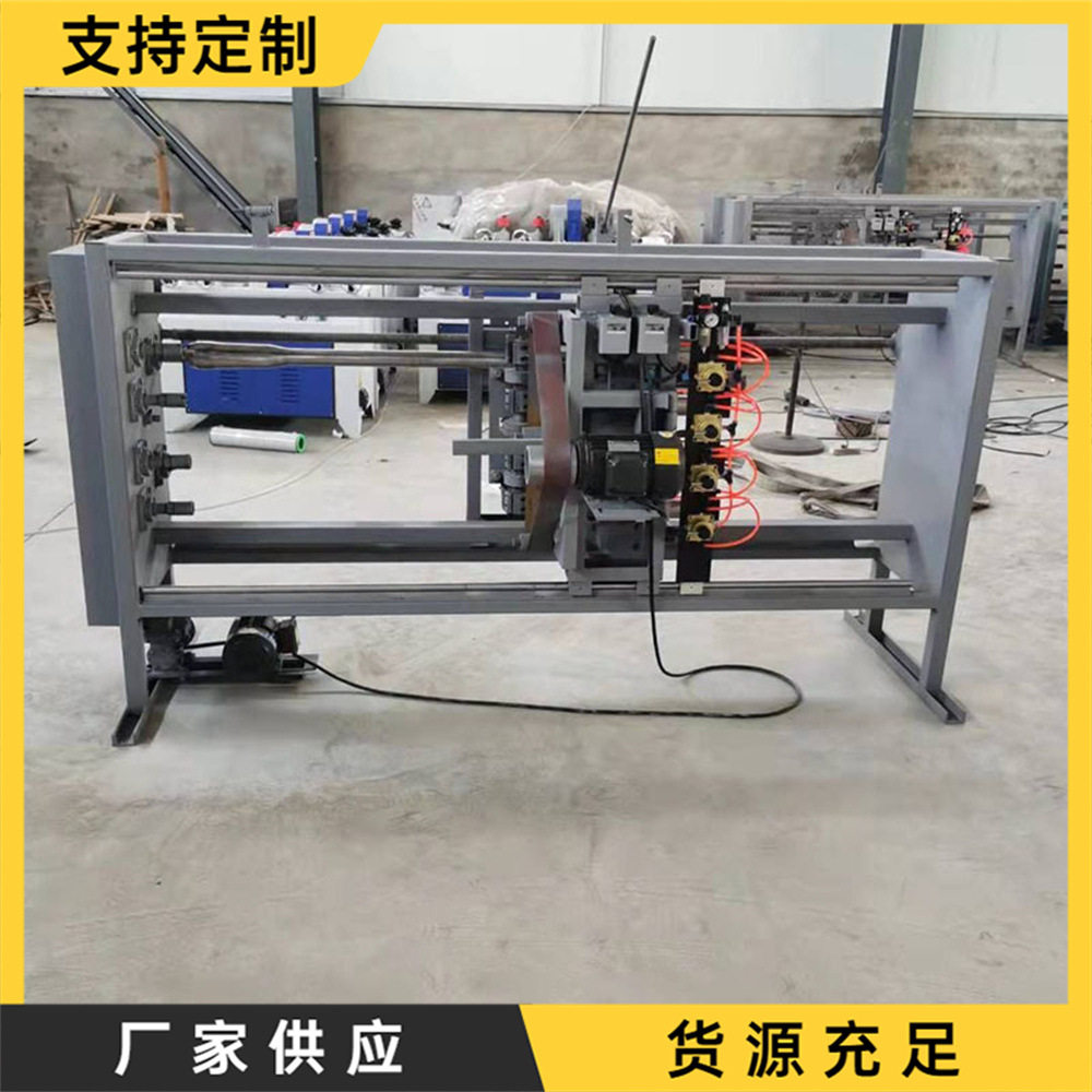圆木棒砂光设备 全自动式废旧木料锄把机 四工位机械传动镐把机