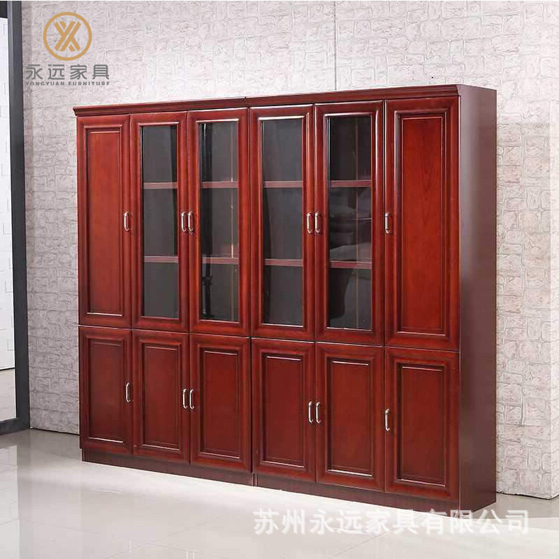 木质玻璃多门办公书文件柜