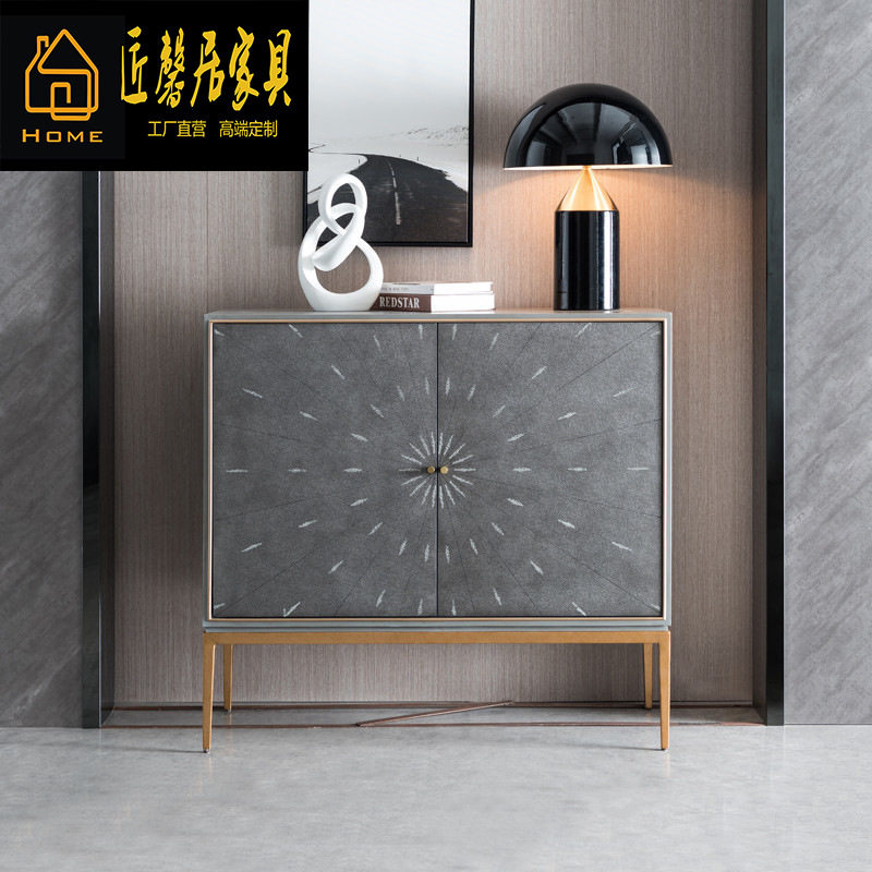 美式现代简约餐边隔断鞋柜