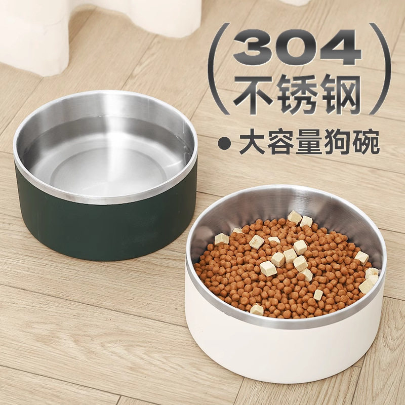 狗碗狗盆不锈钢宠物狗狗大号喝水碗防打翻饭碗大型犬专用饭盆食盆