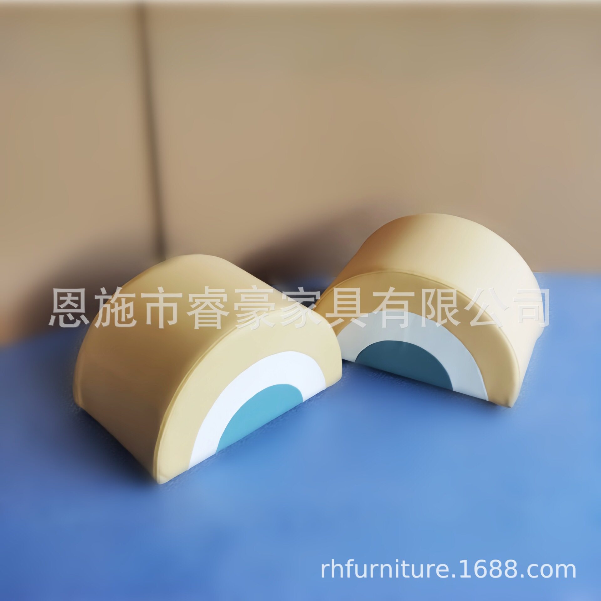 zdh 彩虹坐凳样板房儿童矮凳设计师艺术创意家具可爱趣味售楼处家