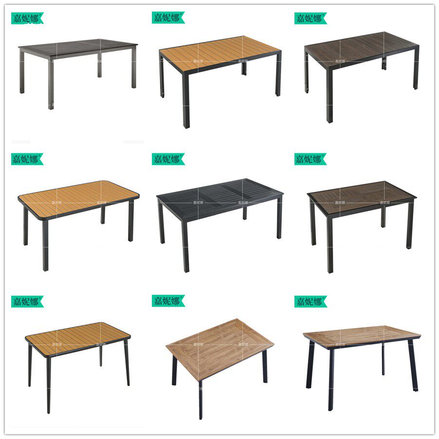 户外铝合金大尺寸长桌1米2米5米8长方形白色圆餐桌10-12人台餐台