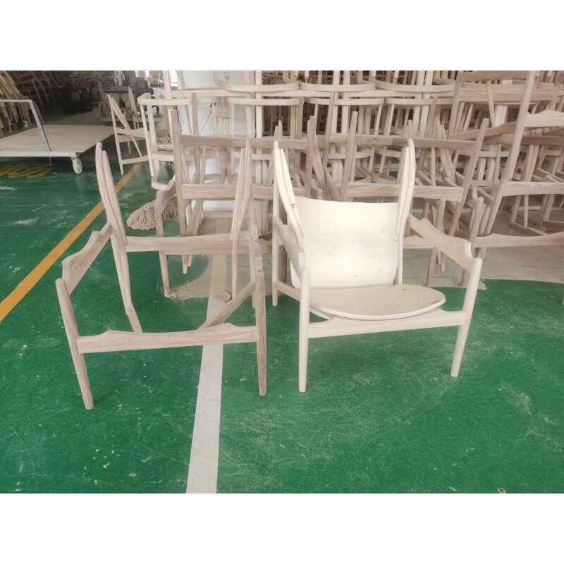 新中式白蜡木白胚椅子白茬餐椅实木圈椅靠背椅白胚家具工厂可定
