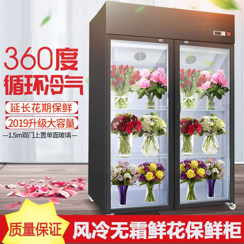 鲜花保鲜柜花店鲜花柜冷藏柜鲜花展示柜双门风幕商用冰箱冷柜