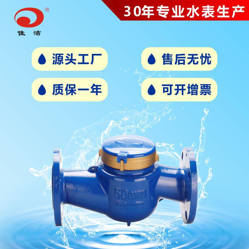 DN50旋翼式法兰连接水表2“铁壳干式直饮水滴水精密智能精密计量
