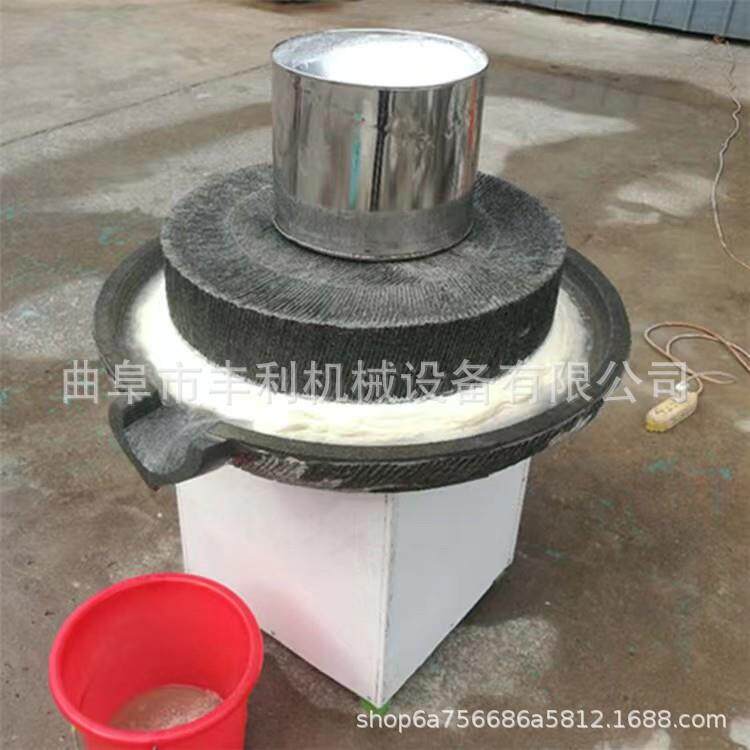 家用手推石碾子景区观赏石碾低速研磨单辊双辊电动石碾子