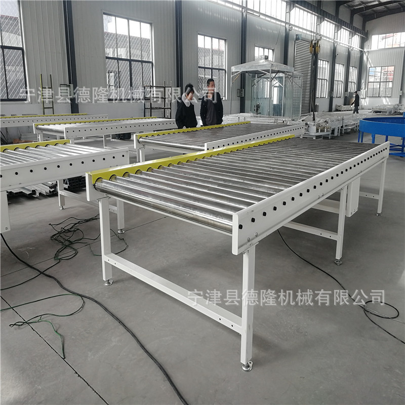 不锈钢滚轴线PLC控制物流分拣线无动力滚筒输送机滚筒生产流水线