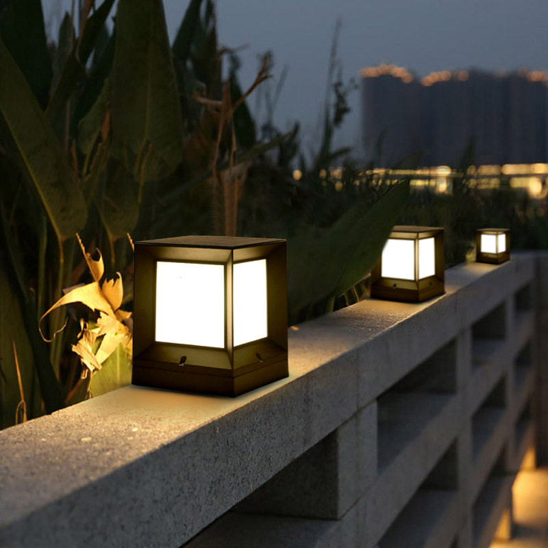 太阳能LED户外防水庭院柱头灯