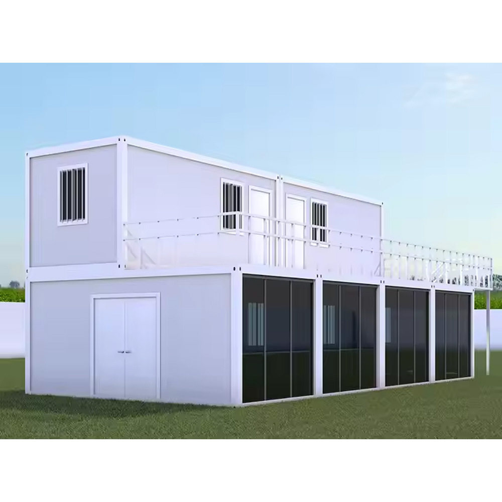 可移动预制集装箱房屋带露台打包箱房屋夹芯板防水隔热居住房