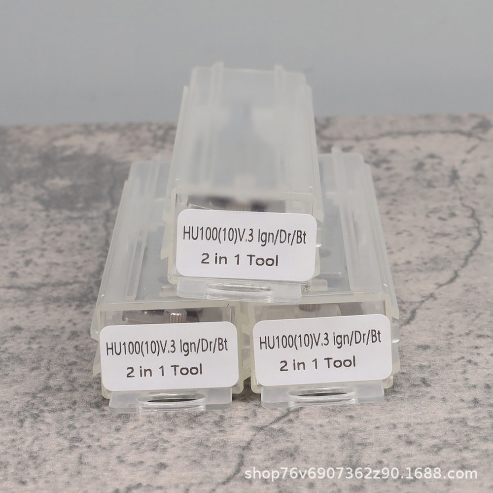 跨境二合一工具别克HU100锁匠专用量尺量具