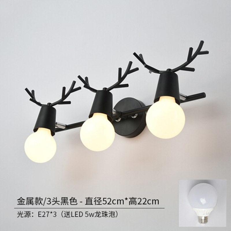 北欧鹿角LED浴室镜前灯