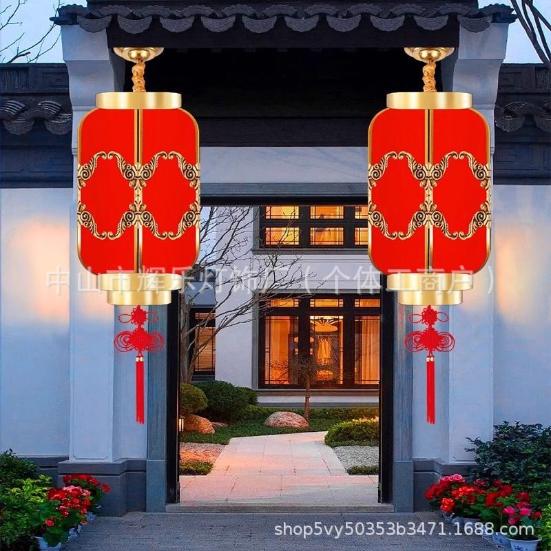 2024新款全铜太阳能结婚大红吊灯中国风阳台大门口防水古风小灯笼,电子元器件市场,电线扎带/束线带,淘宝优惠券,粉丝福利购,淘宝优惠卷