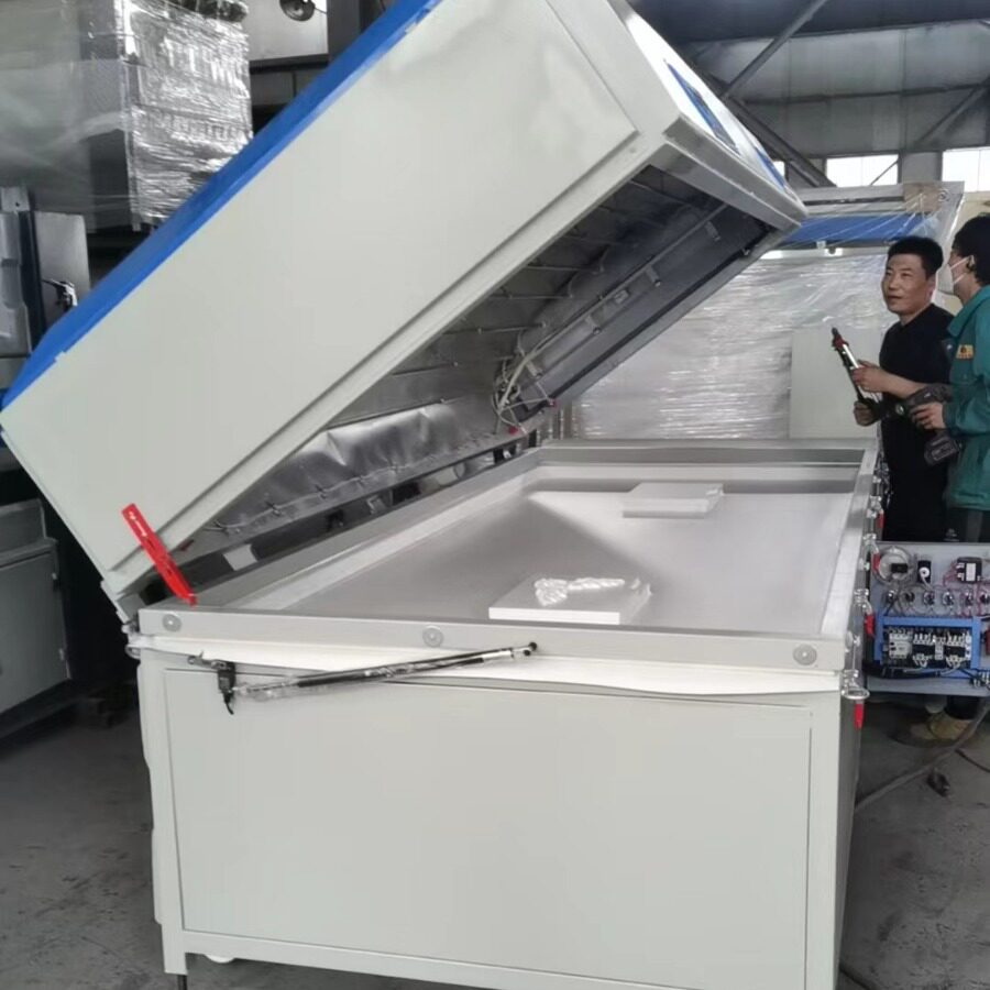 板材板式家具免拉手软成型真空覆膜机一次成型工业吸塑机
