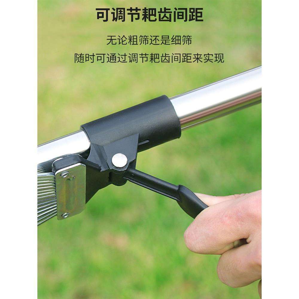 不锈钢耙子农用搂草抓草扒草除草扫树叶扒子小号伸缩园林园艺工具