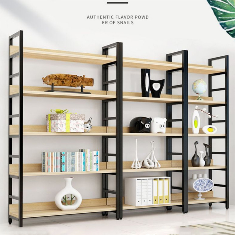 书架储物柜多层可调节落地超市货架展示架简约书柜收纳置物组合架