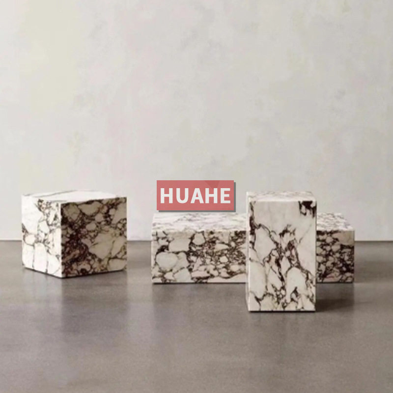 意式极简轻奢天然大理石餐桌台面茶几家用客厅酒店别墅饭台边几台