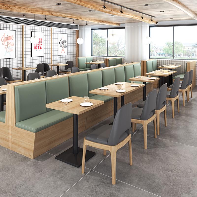 定制餐厅板式卡座西餐咖啡茶餐厅靠墙沙发汉堡奶茶火锅饭店桌椅凳