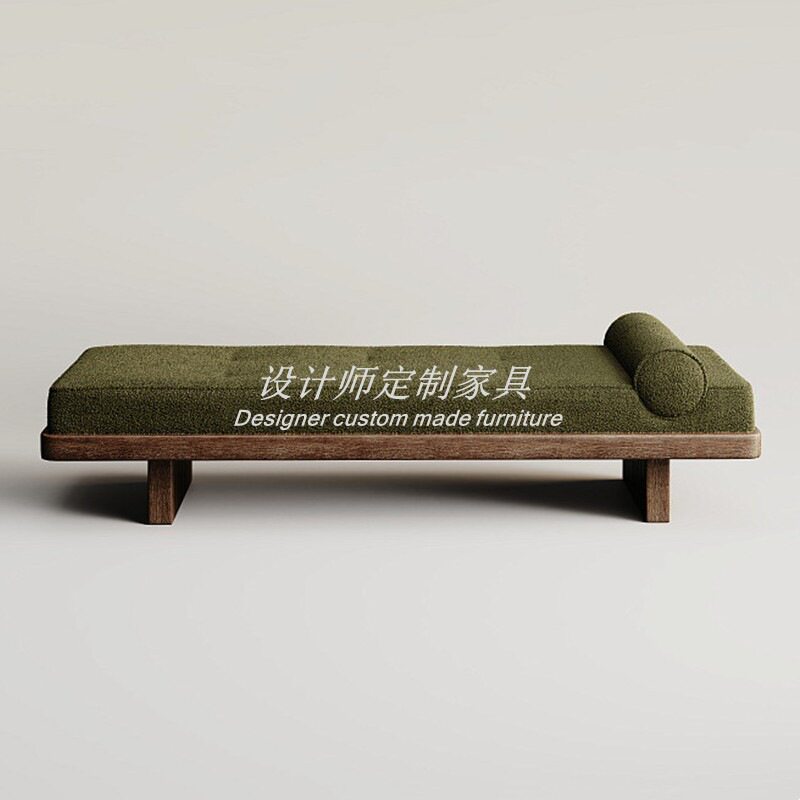 中古实木复古长凳诧寂风榻榻米客厅沙发凳奶油风简约卧室床尾凳