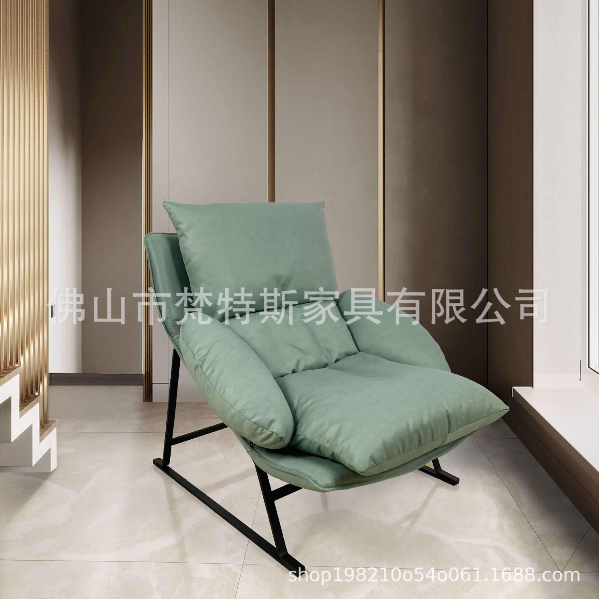 北欧设计师单人沙发躺椅午睡
