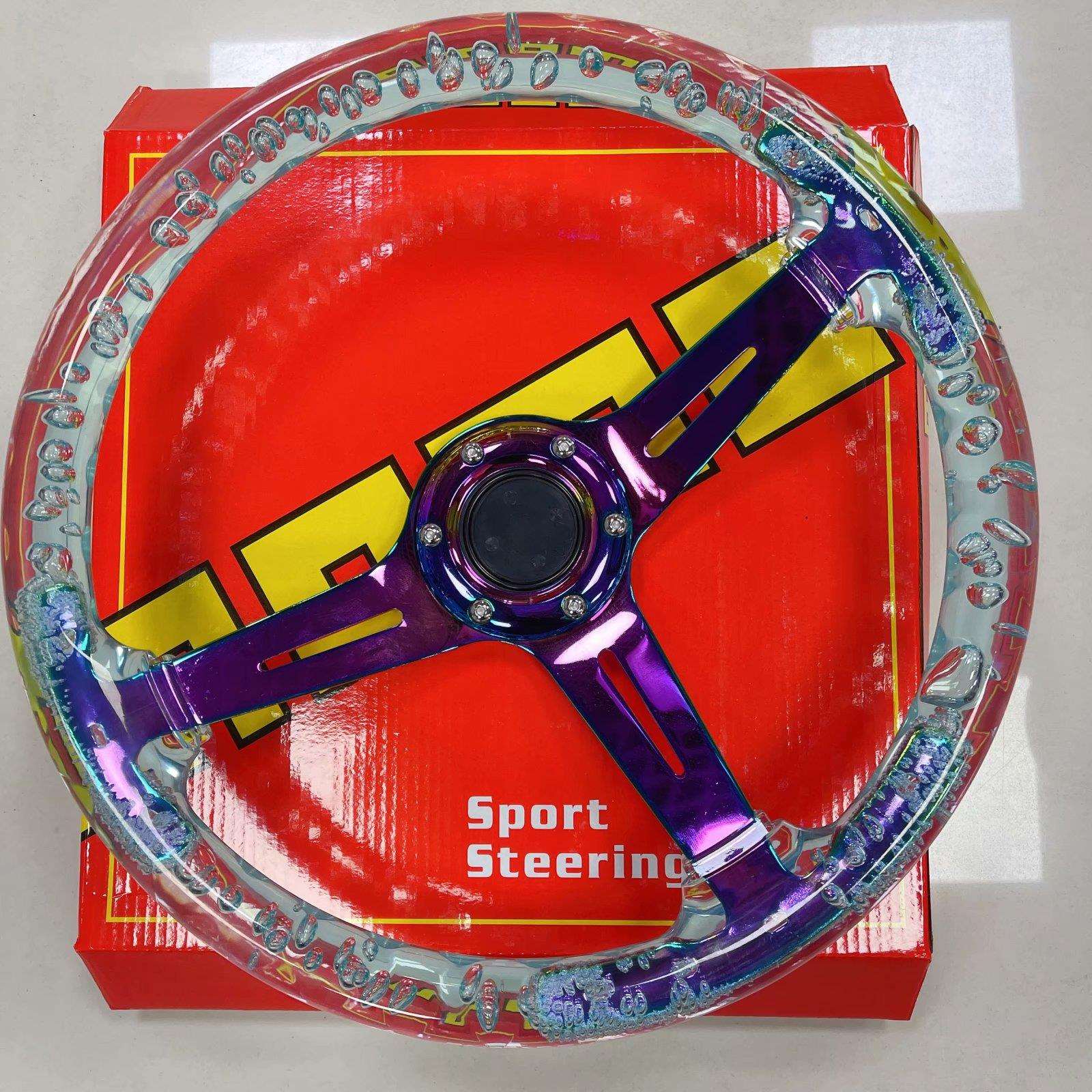 水晶方向盘超A奔奔迷你方向盘改装方向盘ABS水晶