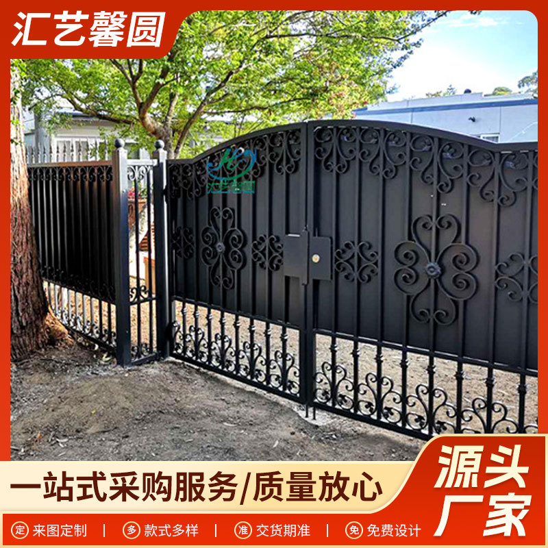 欧式铁艺电动平移别墅大门定制