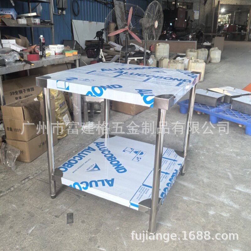 可移动不锈钢置物架酒店收纳架多层烤箱储物带轮子两层可调节多层图片