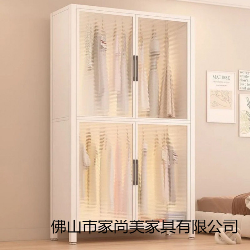 衣柜家用卧室简易组装钢制出租房用结实耐用金属衣橱铁皮收纳柜子图片