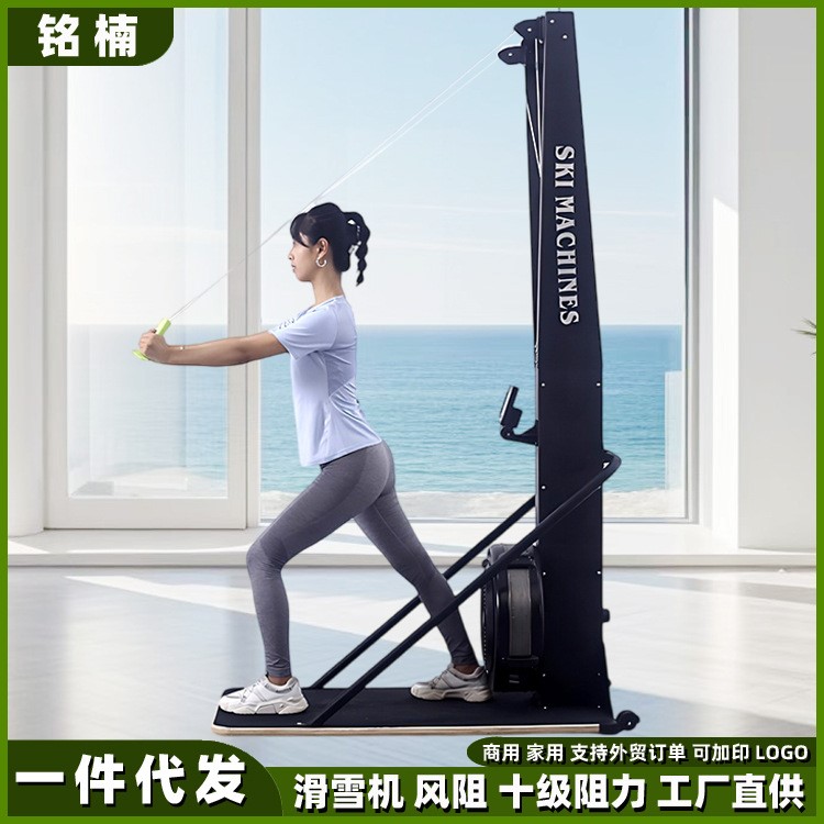 厂家风阻滑雪机多功能商家用室内有氧器械运动划船风扇车健身器材