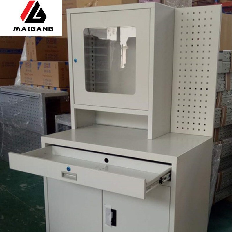 麦冈可非标组合式多功能PC工控机柜双开门车间移动防尘工业脑柜