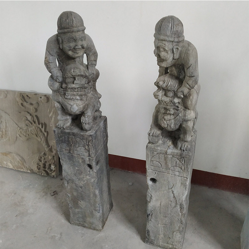 青石仿古做旧庭院石雕拴马桩