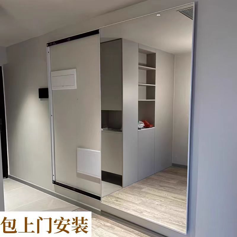 玄关电表箱遮挡推拉门试衣镜