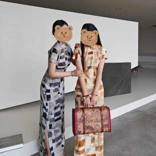 花猫家 【书卷一梦】 原创自制平裁旗袍少女感白月光新中式连衣裙