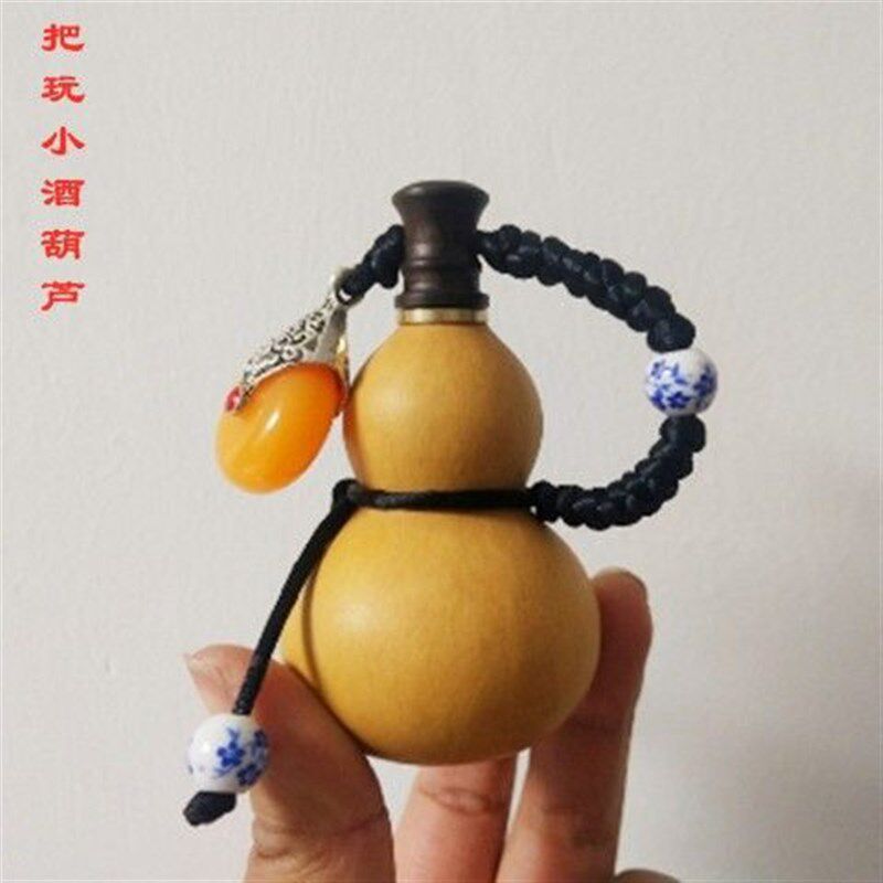 现货速发酒葫芦开口酒葫芦装酒半斤一斤蜂蜡防渗水壶家居摆件随身