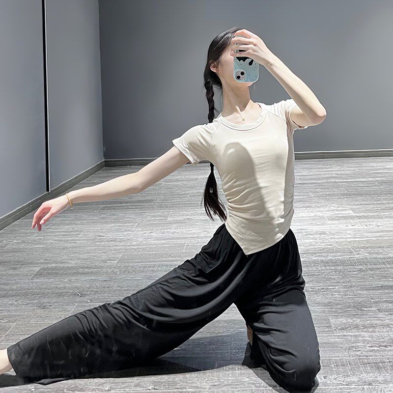 速发舞季蹈中成人夏舞上衣练功服服国舞古典舞形体服