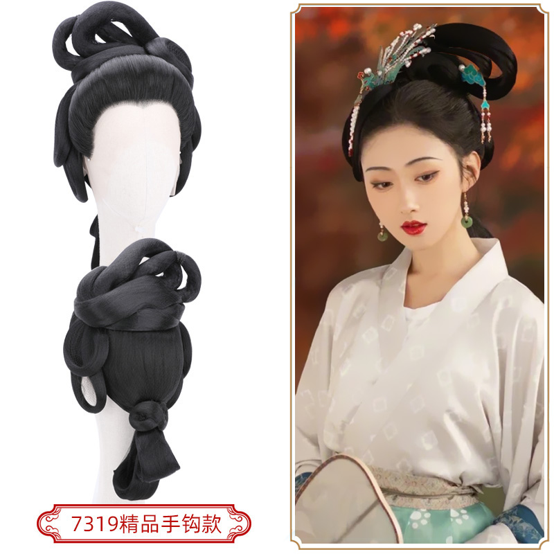 速发古装发发汉服假包新秀娘禾造型整顶头套古风发型全头套7